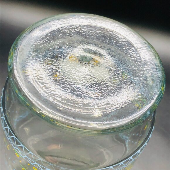 Vintage 1987 Anchor Hocking Blue Ribbon Goose Carafe: Farmhouse Glass Jug - Picture 7 of 11